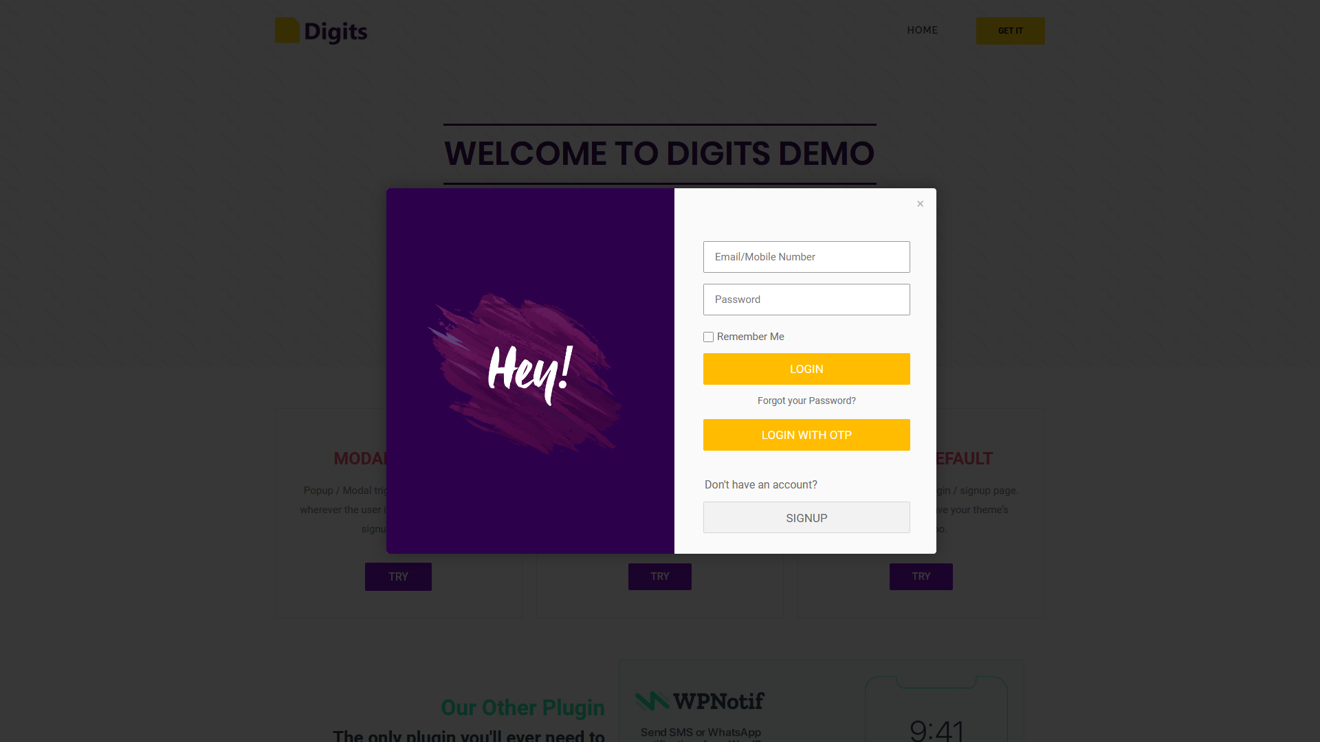 digits wordpress plugin